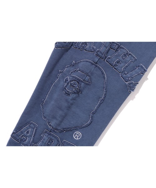 A BATHING APE（アベイシングエイプ）の「VINTAGE WASHED COLLEGE PATCH  SWEATPANTS（スウェットパンツ・キッズ・ブラック/グリーン/ネイビー・150/160）」の4枚目の写真
