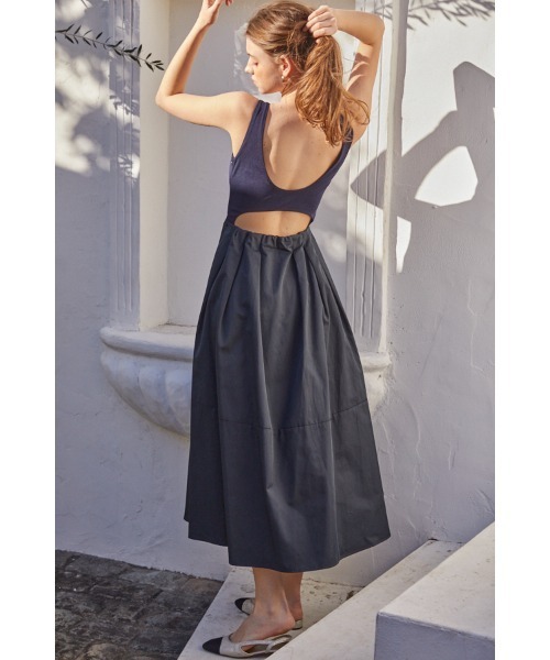 エステラケー　フロントカットアウトオープンバックドレス Vera Open Back Dress -BLK- – Estella.K
