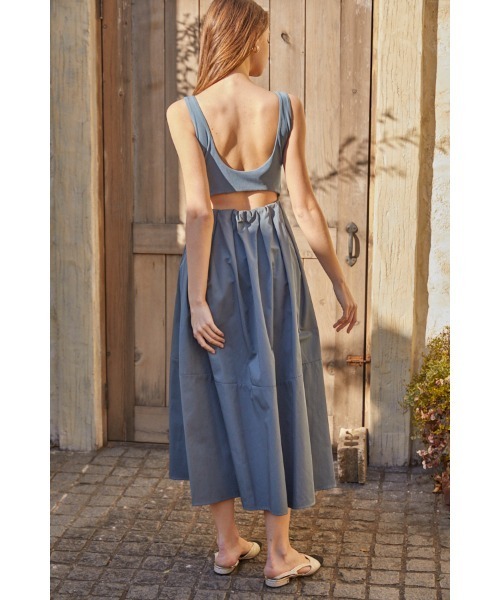 Estella.K ワンピース Luna Long Dress Wコードパイピングドレス（ワンピース