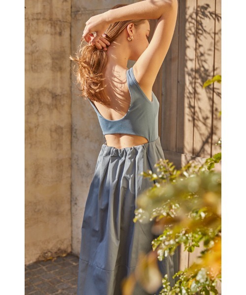 Rosalia Dress オープンバックカット＆クロスドレス（ワンピース