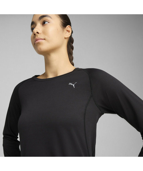 PUMA(プーマ)の「PUMA プーマ ウィメンズ ランニング ラン ヴェロシティ 長袖 Tシャツ(Tシャツ/カットソー・レディース・ブルー系その他/ブラック・SMALL/MEDIUM/X-LARGE/LARGE)」の6枚目の写真