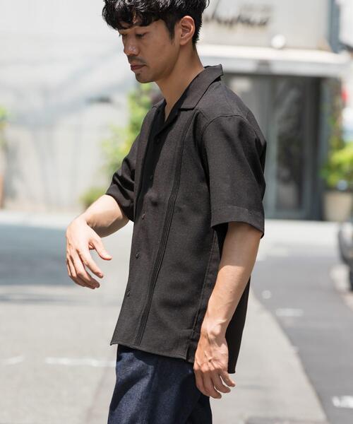 URBAN RESEARCH ROSSO MEN(アーバンリサーチロッソメン)の「『WEB限定』『XLサイズあり』ウォッシャブルドライタッチ半袖シャツ(シャツ/ブラウス・メンズ・ネイビー/グレー/ブラック・X-LARGE/LARGE/MEDIUM)」の6枚目の写真