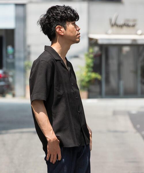 URBAN RESEARCH ROSSO MEN（アーバンリサーチロッソメン）の「『WEB限定』『XLサイズあり』ウォッシャブルドライタッチ半袖シャツ（シャツ/ブラウス・メンズ・ネイビー/グレー/ブラック・X-LARGE/LARGE/MEDIUM）」の6枚目の写真