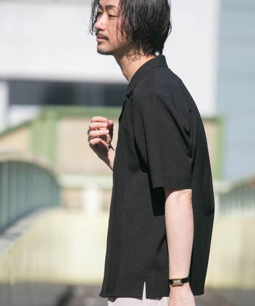 URBAN RESEARCH ROSSO MEN（アーバンリサーチロッソメン）の「『WEB限定』『XLサイズあり』ウォッシャブルドライタッチ半袖シャツ（シャツ/ブラウス・メンズ・ネイビー/グレー/ブラック・X-LARGE/LARGE/MEDIUM）」の13枚目の写真