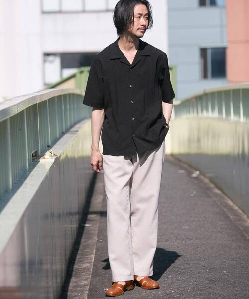 URBAN RESEARCH ROSSO MEN（アーバンリサーチロッソメン）の「『WEB限定』『XLサイズあり』ウォッシャブルドライタッチ半袖シャツ（シャツ/ブラウス・メンズ・ネイビー/グレー/ブラック・X-LARGE/LARGE/MEDIUM）」の17枚目の写真