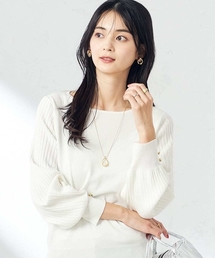 【雑誌InRed(宝島社)4月号掲載】プリーツスリーブ美ラクるニット