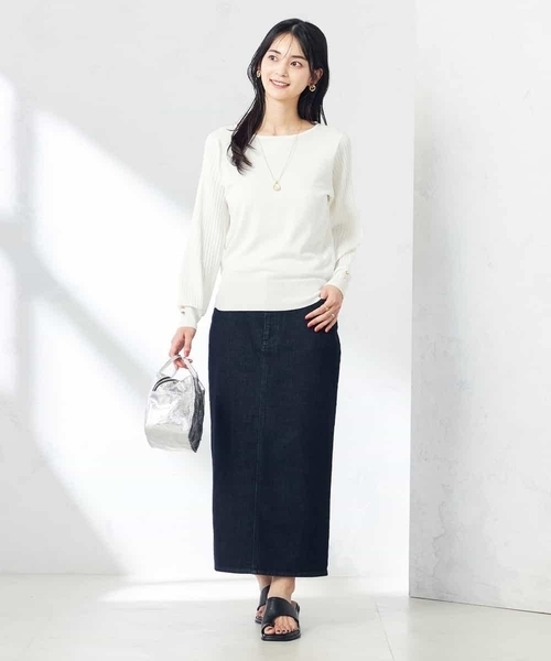 a.v.v（アーヴェヴェ）の「【雑誌InRed(宝島社)4月号掲載】プリーツスリーブ美ラクるニット（ニット/セーター・レディース・ホワイト/ライトグレー/ピンク・38/36/42/40/34）」の9枚目の写真