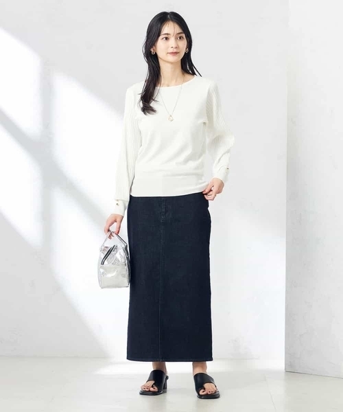 a.v.v（アーヴェヴェ）の「【雑誌InRed(宝島社)4月号掲載】プリーツスリーブ美ラクるニット（ニット/セーター・レディース・ホワイト/ライトグレー/ピンク・38/36/42/40/34）」の10枚目の写真