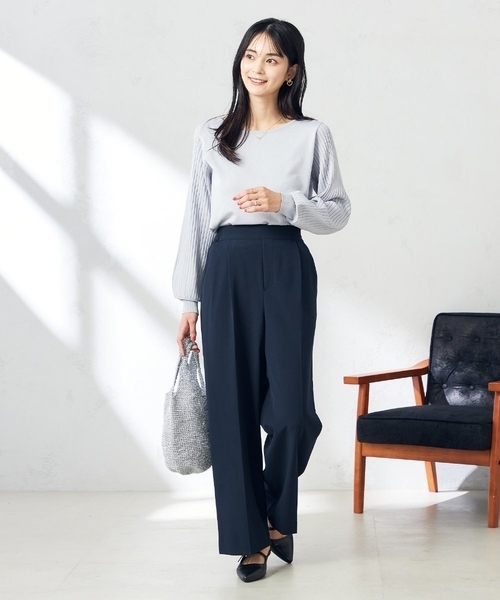 a.v.v（アーヴェヴェ）の「【雑誌InRed(宝島社)4月号掲載】プリーツスリーブ美ラクるニット（ニット/セーター・レディース・ホワイト/ライトグレー/ピンク・38/36/42/40/34）」の22枚目の写真