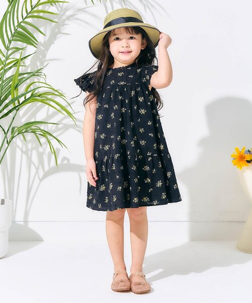 apres les cours（アプレレクール）の「リボンストローハット（ハット・キッズ・ブラック/アイボリー・54/48/50/52）」の3枚目の写真