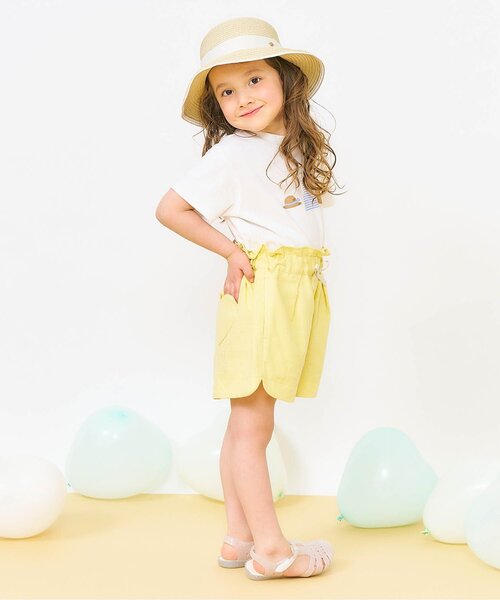 apres les cours（アプレレクール）の「リボンストローハット（ハット・キッズ・ブラック/アイボリー・54/48/50/52）」の6枚目の写真