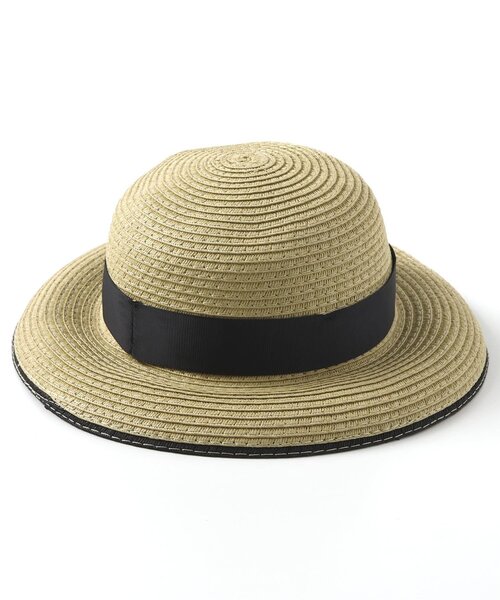 apres les cours（アプレレクール）の「リボンストローハット（ハット・キッズ・ブラック/アイボリー・54/48/50/52）」の11枚目の写真