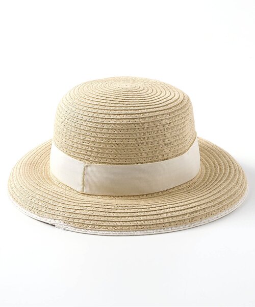 apres les cours（アプレレクール）の「リボンストローハット（ハット・キッズ・ブラック/アイボリー・54/48/50/52）」の12枚目の写真