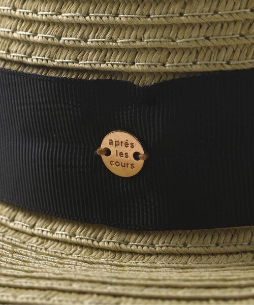 apres les cours（アプレレクール）の「リボンストローハット（ハット・キッズ・ブラック/アイボリー・54/48/50/52）」の14枚目の写真