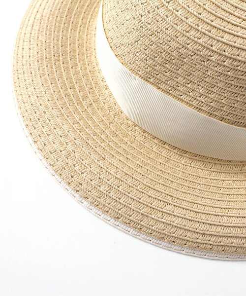 apres les cours（アプレレクール）の「リボンストローハット（ハット・キッズ・ブラック/アイボリー・54/48/50/52）」の17枚目の写真