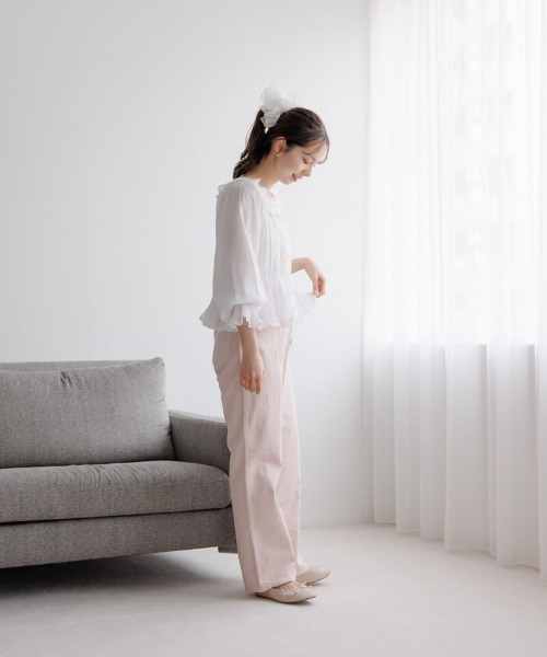 flower（フラワー）の「オーバーラップシュシュ（シュシュ・レディース・カーキ/ホワイト・FREE）」の12枚目の写真