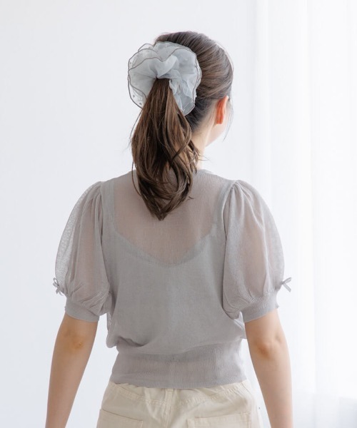 flower（フラワー）の「オーバーラップシュシュ（シュシュ・レディース・カーキ/ホワイト・FREE）」の16枚目の写真