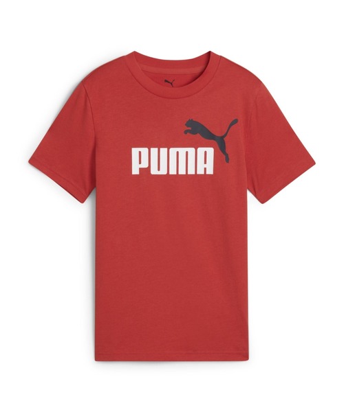 PUMA（プーマ）の「プーマ PUMA ESS 2 COLOR NO.1 ロゴ Tシャツ B_（Tシャツ/カットソー・キッズ・オリーブ/ブラック/オレンジ/レッド・120cm/130cm/140cm/150cm/160cm）」の3枚目の写真