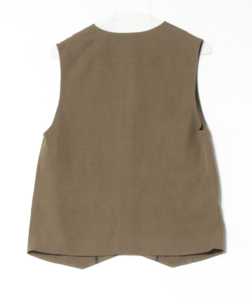 セール】B7 / rayon linen vest(レーヨンリネンベスト)（ベスト