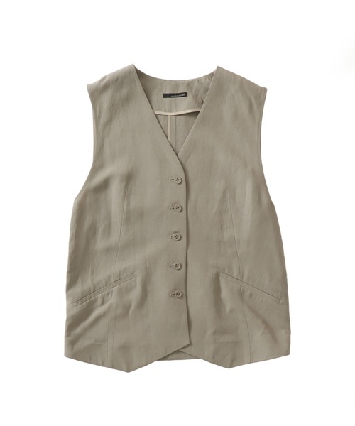 DRESSLAVE（ドレスレイブ）の「B7 / rayon linen vest(レーヨンリネンベスト)（ベスト・レディース・グレー/ブラウン・38）」の2枚目の写真