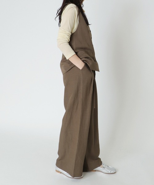 DRESSLAVE（ドレスレイブ）の「B7 / rayon linen vest(レーヨンリネンベスト)（ベスト・レディース・グレー/ブラウン・38）」の7枚目の写真