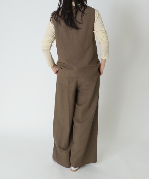 DRESSLAVE（ドレスレイブ）の「B7 / rayon linen vest(レーヨンリネンベスト)（ベスト・レディース・グレー/ブラウン・38）」の8枚目の写真