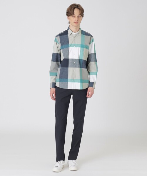 BLACK LABEL CRESTBRIDGE（ブラックレーベル・クレストブリッジ）の「ナイロントリコットクレストブリッジチェックシャツ（シャツ/ブラウス・メンズ・ライトグレー/ベージュ系その他6/ブルー系その他7・M/L/S/XL）」の17枚目の写真