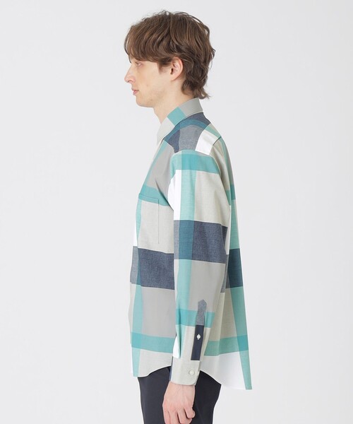 BLACK LABEL CRESTBRIDGE（ブラックレーベル・クレストブリッジ）の「ナイロントリコットクレストブリッジチェックシャツ（シャツ/ブラウス・メンズ・ライトグレー/ベージュ系その他6/ブルー系その他7・M/L/S/XL）」の16枚目の写真