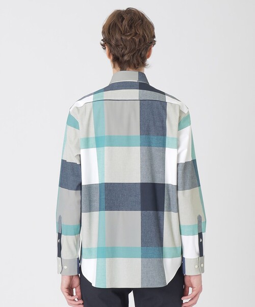 BLACK LABEL CRESTBRIDGE（ブラックレーベル・クレストブリッジ）の「ナイロントリコットクレストブリッジチェックシャツ（シャツ/ブラウス・メンズ・ライトグレー/ベージュ系その他6/ブルー系その他7・M/L/S/XL）」の15枚目の写真