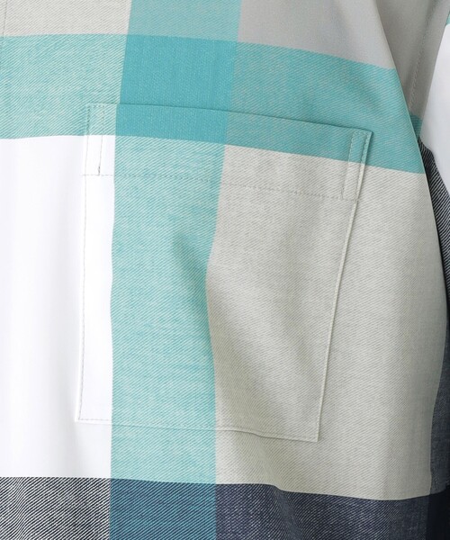 BLACK LABEL CRESTBRIDGE（ブラックレーベル・クレストブリッジ）の「ナイロントリコットクレストブリッジチェックシャツ（シャツ/ブラウス・メンズ・ライトグレー/ベージュ系その他6/ブルー系その他7・M/L/S/XL）」の14枚目の写真