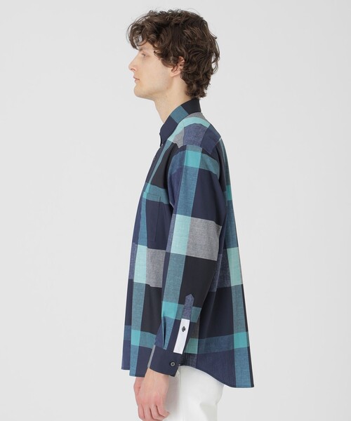 BLACK LABEL CRESTBRIDGE（ブラックレーベル・クレストブリッジ）の「ナイロントリコットクレストブリッジチェックシャツ（シャツ/ブラウス・メンズ・ライトグレー/ベージュ系その他6/ブルー系その他7・M/L/S/XL）」の11枚目の写真