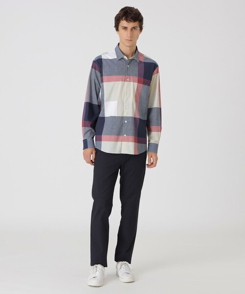 BLACK LABEL CRESTBRIDGE（ブラックレーベル・クレストブリッジ）の「ナイロントリコットクレストブリッジチェックシャツ（シャツ/ブラウス・メンズ・ライトグレー/ベージュ系その他6/ブルー系その他7・M/L/S/XL）」の7枚目の写真