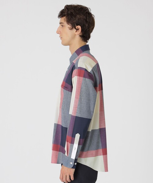 BLACK LABEL CRESTBRIDGE（ブラックレーベル・クレストブリッジ）の「ナイロントリコットクレストブリッジチェックシャツ（シャツ/ブラウス・メンズ・ライトグレー/ベージュ系その他6/ブルー系その他7・M/L/S/XL）」の6枚目の写真