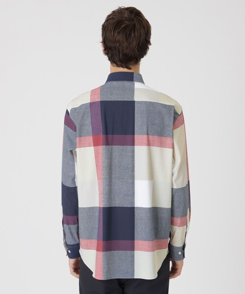 BLACK LABEL CRESTBRIDGE（ブラックレーベル・クレストブリッジ）の「ナイロントリコットクレストブリッジチェックシャツ（シャツ/ブラウス・メンズ・ライトグレー/ベージュ系その他6/ブルー系その他7・M/L/S/XL）」の5枚目の写真
