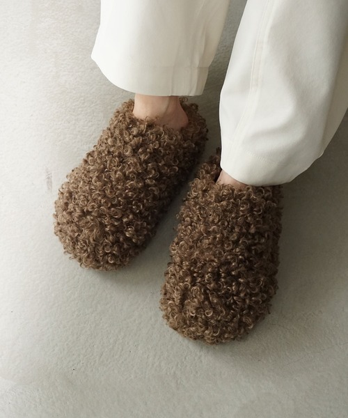 chuclla（チュクラ）の「プードルボア 厚底スリッポン chs25a001（その他シューズ・レディース・ブラック/ブラウン・40/39/38/37/36）」の2枚目の写真