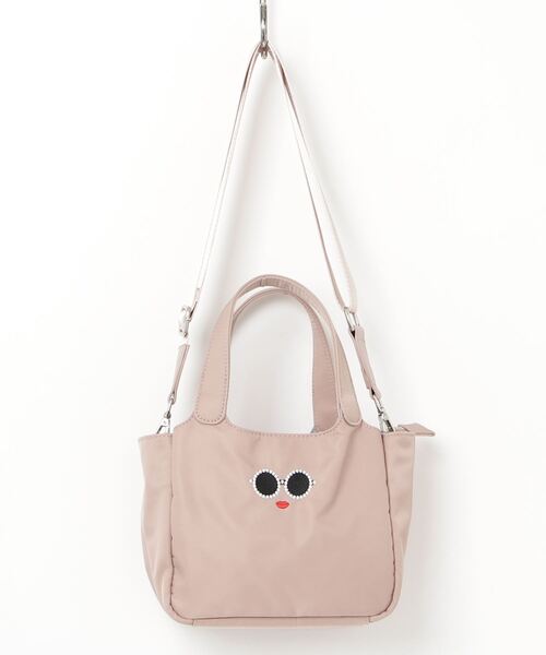 【a-jolie/アジョリー】パールサングラスナイロントートバッグ