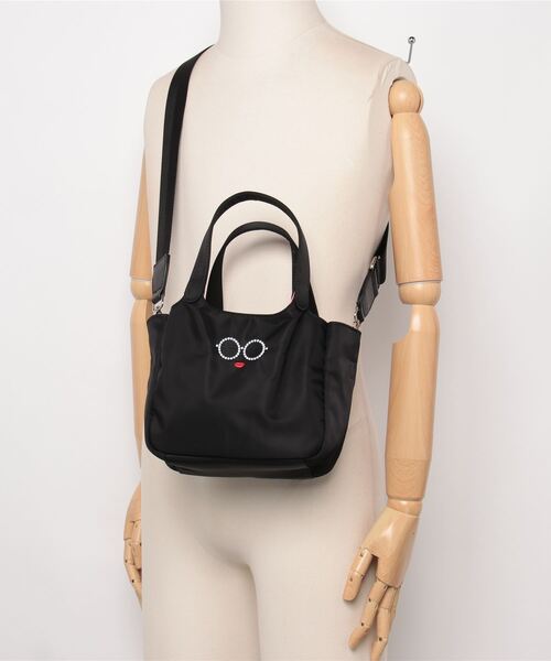 【a-jolie/アジョリー】パールサングラスナイロントートバッグ