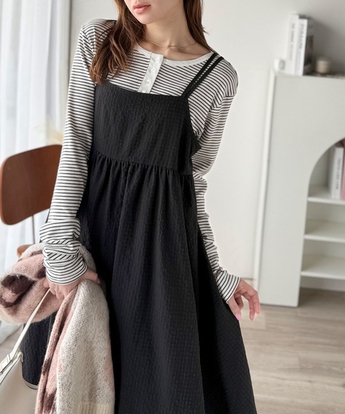 セール】後ろ姿も可愛く盛れちゃう♪サッカー素材バックリボンフレア