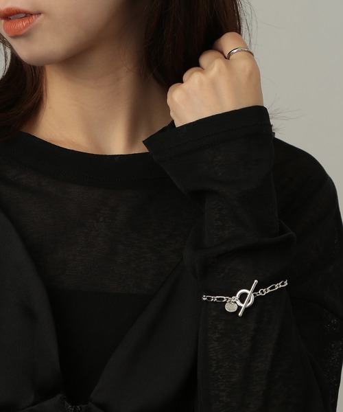 PHILIPPE AUDIBERT(フィリップ オーディベール)の「【PHILIPPE AUDIBERT】マンテルシルバーチェーンブレスレット bracelet Sarah laiton BRS5231(ブレスレット・レディース・シルバー・FREE)」の4枚目の写真