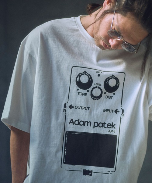 ADAM PATEK(アダムパテック)の「ADAMPATEK/distortion short sleeve T/エフェクタープリント半袖T(AP2514020)(Tシャツ/カットソー・レディース・オレンジ/ホワイト/ブラック・1/2)」の2枚目の写真