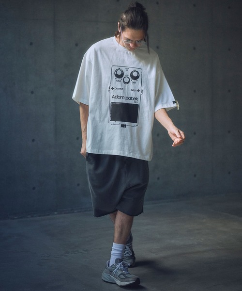 ADAM PATEK(アダムパテック)の「ADAMPATEK/distortion short sleeve T/エフェクタープリント半袖T(AP2514020)(Tシャツ/カットソー・レディース・オレンジ/ホワイト/ブラック・1/2)」の5枚目の写真