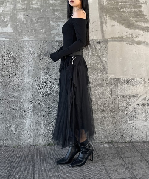 LVEU.（ラブユ.）の「【LVEU.】デザインポーチベルト / ベルト アクセサリー ケース 2way 合成皮革 合皮 ブラック（ベルト・レディース・ブラック・FREE）」の4枚目の写真