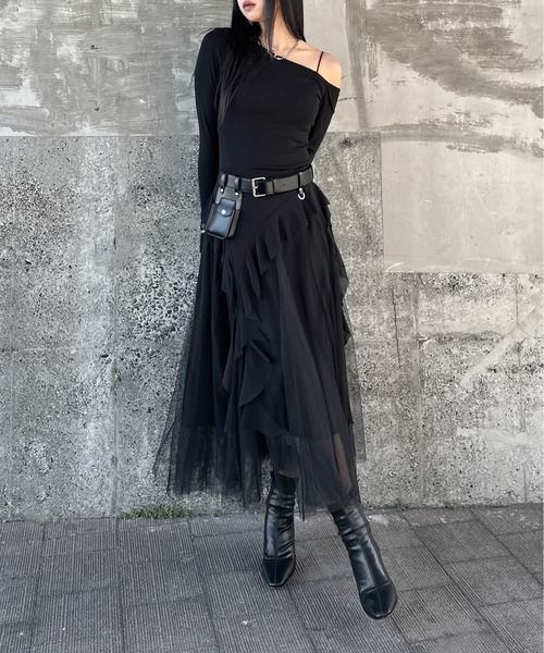 LVEU.（ラブユ.）の「【LVEU.】デザインポーチベルト / ベルト アクセサリー ケース 2way 合成皮革 合皮 ブラック（ベルト・レディース・ブラック・FREE）」の5枚目の写真