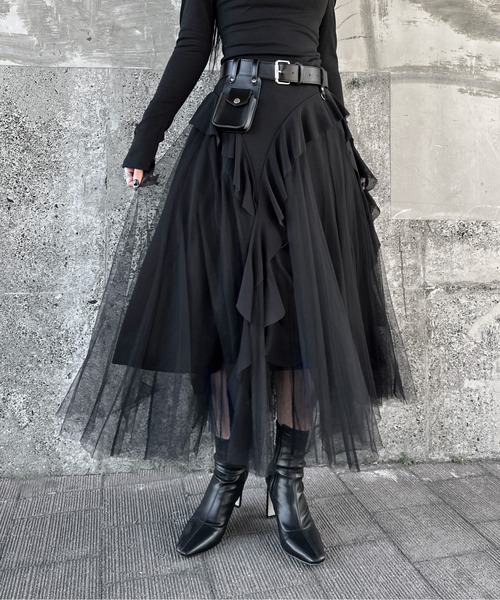 LVEU.（ラブユ.）の「【LVEU.】デザインポーチベルト / ベルト アクセサリー ケース 2way 合成皮革 合皮 ブラック（ベルト・レディース・ブラック・FREE）」の7枚目の写真