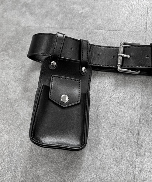 LVEU.（ラブユ.）の「【LVEU.】デザインポーチベルト / ベルト アクセサリー ケース 2way 合成皮革 合皮 ブラック（ベルト・レディース・ブラック・FREE）」の17枚目の写真