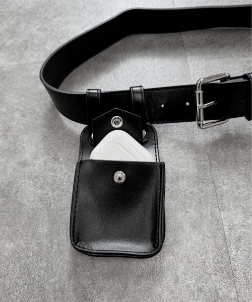 LVEU.（ラブユ.）の「【LVEU.】デザインポーチベルト / ベルト アクセサリー ケース 2way 合成皮革 合皮 ブラック（ベルト・レディース・ブラック・FREE）」の19枚目の写真