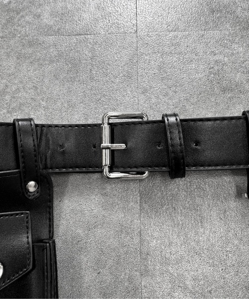 LVEU.（ラブユ.）の「【LVEU.】デザインポーチベルト / ベルト アクセサリー ケース 2way 合成皮革 合皮 ブラック（ベルト・レディース・ブラック・FREE）」の20枚目の写真