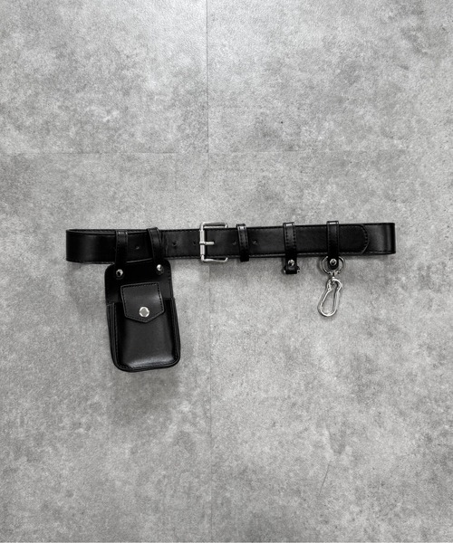 LVEU.（ラブユ.）の「【LVEU.】デザインポーチベルト / ベルト アクセサリー ケース 2way 合成皮革 合皮 ブラック（ベルト・レディース・ブラック・FREE）」の21枚目の写真