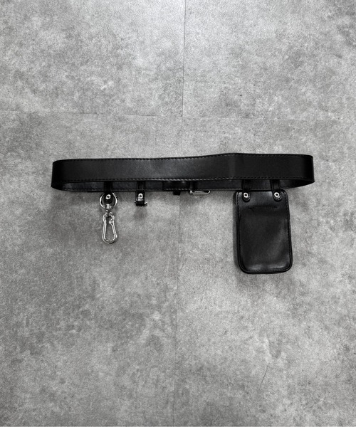 LVEU.（ラブユ.）の「【LVEU.】デザインポーチベルト / ベルト アクセサリー ケース 2way 合成皮革 合皮 ブラック（ベルト・レディース・ブラック・FREE）」の22枚目の写真