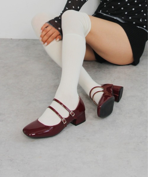 セール】【 IMARI / イマリ 】 ダブル ストラップ クラシック パンプス